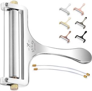 Zulay Kitchen Stainless Steel Cheese Slicer with Extra Wires