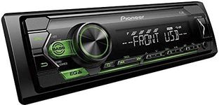 Pioneer MVH-S120UBG, 1DIN Car Radio with RDS, Green, Half Installation Depth, 4 x 50 Watt, USB, MP3, AUX Input, Android Support, 5-Band Equalizer, ARC App