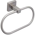 TocTen Towel Ring/Hand Towel Rack - Thicken SUS304 Stainless Steel Bathroom Hand Towel Holder Heavy Duty Unique Oval Hand Towel Hanger Wall Mounted for Bathroom Kitchen Sink (Brushed Nickel)