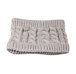 El Regalo Woolen Knitted Headwrap Ear Warmer Hair Muffs Band for Unisex (Grey)