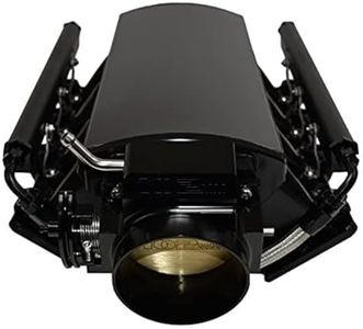 A-Team Performance - EFI Fabricated Intake Manifold with Fuel Rails and Throttle Body Short - Compatible with GM Chevrolet LS3 L92 SBC Small Block Chevy V8 GEN. III/IV (LS-BASED) Black
