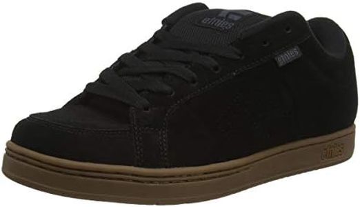 Etnies Kingpin Men's Skateboarding Shoe Classic Puffy Sustainable, Comfortable & Durable Footwear with Die-Cut EVA Insole, Black/Dark Grey/Gum, 15