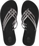 Sanuk Women's Yoga Salty Metallic Flip-Flop, Pewter, 08 M US