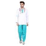 Proexamine Surgicals Doctor's Apron Lab Coat Full Sleeves (40-L, Professional White)