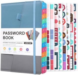 Yuemsh Libro di Gestione Delle Password con Schede Alfabetiche per Anziani, Taccuino per Password per L'Accesso Dettagliato All'Indirizzo del Web Internet, B Facile da Usare
