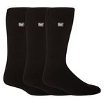 Heat Holders - 3 Pairs Mens 2.3 TOG Winter Warm Original Thermal Crew Socks (7-12, Black)