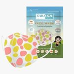 SWASA - Breathe clean air PM FFP2 Certified N95 Mask Without Valve for Child , 0.3m, Pack of 4 (Colorful)