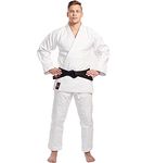 VADER Sports Student Judo Gi for Kids/Adults Judo Suits 100% Cotton Judo Kamino BJJ Uniform Middle-Weight 365gsm White Training Judogi with Free White Belt (5/ 180CM)