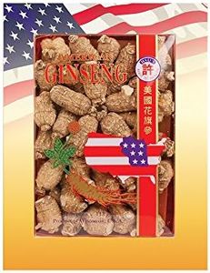 HSU’s Ginseng SKU 113-4 | Short Medium Small | Cultivated American Ginseng from Marathon Co, Wisconsin USA w/One Free Single American Ginseng Tea Bag | 许氏花旗参 | 4oz Box, 西洋参, B0054ELDEY