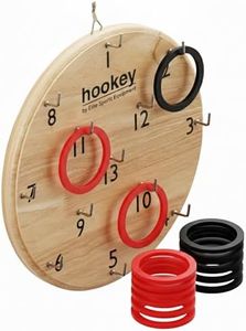 Elite Sportz Equipment Ring Toss Game | Sturdy Wooden Board Set for Kids Outdoor Games | Wall Mounted Hook and Ring Game for Yard Games & Camping Activities - Adults & Kids Picnic