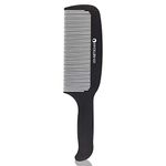 HYOUJIN 901 Black Carbon Flat Top Clipper Comb, 100% Anti-Static, 230℃ Heat Resistant,Hair Cutting Combs Great for Clipper-cuts and Flattops
