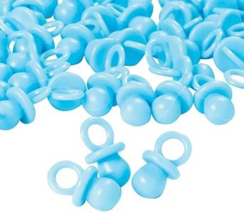 Blue Plastic Pacifiers (Bulk Set of 48) Baby Shower and Gender Reveal Party Favors