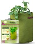 Haxnicks Vigoroot Potato/Tomato Garden Planter | Special Garden Fabric Needs Less Compost | Better Roots | Stronger Plants | Up To 30% Higher Yield Of Tomatoes | Green, 35 x 45 cm | VIG120101