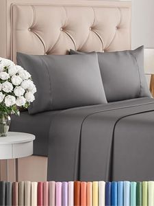 Extra Thick Heavyweight Queen Size 4 Piece Sheet Set – High End Super Luxury Bed Set – Premium Heavyweight Hotel Quality Sheets with Deep Pockets - Easy-Fit - Soft, Warm and Wrinkle Free - Dark Grey