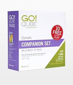 AccuQuilt GO! Qube 10" Companion Set – Corners, Quilting Supplies, Cutting Dies, Accuquilt Go Fabric Cutter, Quilt Die, Fabric Cutter, Accuquilt Dies, Accuquilt Patterns, Quilting, Die Cutting Machine