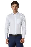 Peter England Men's Slim Fit Shirt (PESFWSLBH79303_White