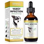 Yeast Infection Treatment for Dogs, Natural Yeast Infection Drops Supports Dog Itch Relief, Dog Ear Infection, Dog Allergy Relief, Pet Supplies Dog Herbal Supplement, Bacon Flavor - 2 Fl Oz / 60ml