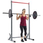 Sunny Health & Fitness Squat Rack Stand for Bench Press, Multifunction Power Cage with Adjustable Pull Up Bar for Home Gym - SF-XF922059