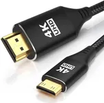 KELink Mini HDMI to HDMI Cable 3.3FT, [Aluminum Shell, Braided] High Speed 4K 60Hz HDMI 2.0 Cord, Compatible with Camera, Camcorder, Tablet and Graphics/Video Card, Laptop, Raspberry Pi Zero W