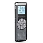 64GB Digital Voice Recorder, KINPEE Audio Recorder Sound Recorder Portable MP3 Dictaphone for Lecture Meeting Rechargeable Audio Recording Device Voice Activated Recorder with Playback for Interview