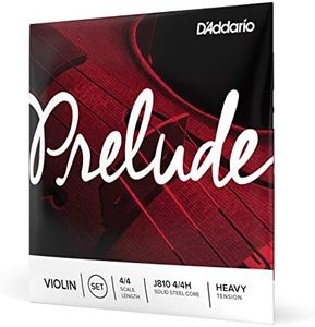 D'Addario Prelude Violin String Set, 4/4 Scale, Heavy Tension