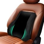 Trajectory Backrest Pillow with AdvancedX Orthopedic Memory Foam Back Pain Relief and Lumber Support Cushion for Car Seat & Office Chair Back Pillow for Sitting for Men & Women Black