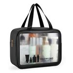 Maange Toiletry Bag, Translucent Waterproof Makeup Cosmetic Bag Travel Wash Bag for Women Men