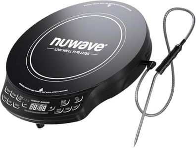 Nuwave Diamond Precision Induction Cooktop, New & Improved, 1400 Watts, 91 Temps 50°F to 500°F, 6.5” Heating Coil, Shatter-Proof Ceramic Glass, 3 Wattage Settings, Ideal for Dorms, RVs & Small Apts