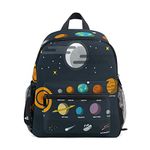 ISAOA Solar System Children's Backpack for Boys Girls,Kid's Schoolbag for Kindergarten Preschool Toddler Baby Nursery Travel Bag with Chest Clip