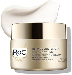 RoC Retinol Correxion Max Hydration Anti-Aging Daily Face Moisturizer with Hyaluronic Acid, Fragrance-Free, Oil Free Skin Care, 1.7 Ounces (Packaging May Vary)