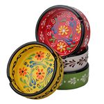 Set of 4 Ashtrays Cute Hand-Paint Ceramic Cigar Ashtray Outdoor Cigarette Ash Tray Colored Ceramic Ashtrays Glossy for Indoor, Home, Office Smoking Ash Tray Handwork Ashtray (4 PSC) Best Gift İdea