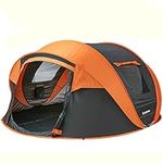 EchoSmile Instant Pop Up Camping Tent,5-8 Person Tent,Automatic Set Up Tent with 2 Ventilation Mesh Windows,Waterproof Sunshade Family Tent,Portable Lightweight Dome Tent for Outdoor Beach Camping