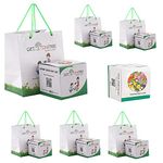 Giftonetree Seasonal Flower Grow Kit - Pack Of 6 DIY Kit + 6 Gift Bags - Best Return Gift For Kids Birthday Party