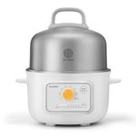 BUYDEEM G32 Electric Food Steamer 1.6QT, Stainless Steel Steamer for Vegetable Egg Seafood, 8 Time Settings, Triple Dry Protection, Quick Steam, Healthy Cooking for Fitness People & Mom, Arctic White