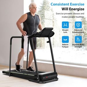 CIIHI Senior Walking Treadmill – Foldable, Long Handrails, 300 lbs Capacity, Heart Rate Monitor