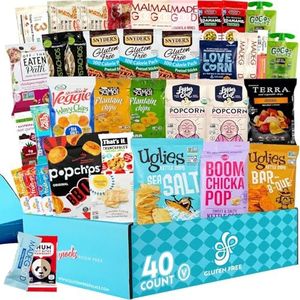 Gluten Free Snacks Gift Basket [40 Count] | Gluten Free Snack Box for Adults | Dairy Free - Healthy Vegan Snacks
