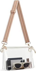 Nifiredacor Clear Purse for Women Stadium Approved Clear Crossbody Bag for Stadium Events Transparent Purse Bag for Sports