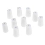 Tenlacum 12-17mm White 1 Hole Rubber Stopper Bungs for 15mm Flask Test Tubes Laboratory Supplies(10 Pieces)