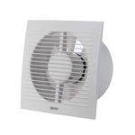 EUROPLAST Extractor Fan - Extractor fan Kitchen, Bathroom, Garage Axial Ventilation fan - Wall Mounted Fan - Square Fan (White, Ø 150mm)