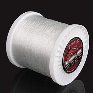 Monofilament Fishing Line Premium Mono Nylon Lines Strong and Abrasion Resistance,Superior Nylon Material Fishing Line (White, 0.3MM / 13.7LB / 13041YDS)