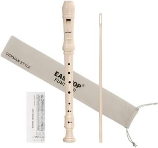 EAST TOP Soprano Recorder for Kids Beginners, 8 Hole Plastic German Fingering Flute Recorder 3 Piece with Cleaning stick, Cotton pouch, Fingering Chart, Colorful box (Ivory), as a gift