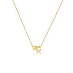 JECOMY Dainty Initial Necklaces for Women 14K Gold Plated Heart Letter Necklace Personalized Initial Heart Pendant Necklace C Necklace Tiny Letter Name Necklaces Gift for Girls