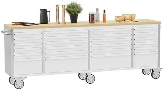 Festisoul 96 Inch Tool Chest with 24 Drawers, Mobile Heavy-Duty Rolling Tool Cabinet with Locking System and Drawer Liners, Industrial Garage Storage Workshop Workbench with Wheels, Include Keys