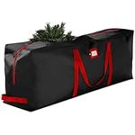 Zober Christmas Tree Storage Bag - Fits 9 Ft Artificial Trees - Waterproof Christmas Tree Bag - Strong, Durable Handles - Labeling Card Slot - Black