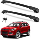 FengYu Roof Rack Cross Bars 220lb Compatible with Ford Escape 2013 2014 2015 2016 2017 2018 2019, Heavy Duty Lockable Aluminum Roof Rails Crossbars Cargo Bars Canoe Rooftop Black Carrier Luggage