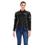 Raida Empress Womens Riding Jacket | Level 2 Armros | Rain & Thermal Liners Included (L, Hiviz)