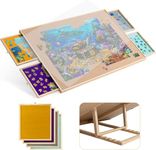 Becko US Puzzle Board with Adjustable Bracket & 4 Puzzle Drawers Square Puzzle Table with Non-Slip Surface, for Puzzles Up to 1500 Pieces