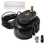 EDOU DIRECT Submersible Pool Cover Pump Black Edition | HEAVY DUTY | 850 GPH Max Flow | 75 W | Includes 16' Kink-proof Drainage Hose, 2 Adapters | Ideal for draining from above ground & inground pools