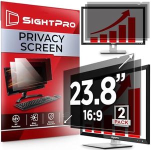 SightPro 23.8 Inch 16:9 [2 Pack] Computer Privacy Screen Filter for Monitor - Privacy Shield and Anti-Glare Protector