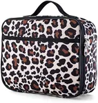 Fenrici Cheetah Lunch Box for Girls, Kids, Teens, Women, Insulated Lunch Bag for School, Work, Soft Sided Compartments, Spacious, BPA Free, Food Safe,10.8in x 8.5in x 2.8in, Cheetah